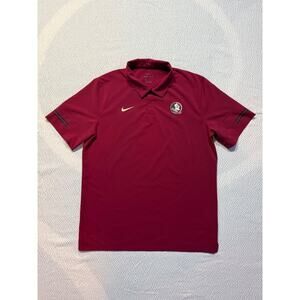 Nike Dri-FIT Florida State Seminoles Polo Shirt Mens Size L Team Issued FSU